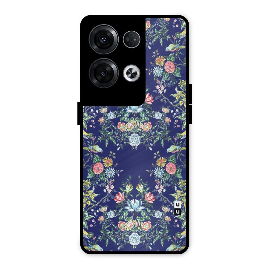 Little Flowers Pattern Metal Back Case for Oppo Reno8 Pro 5G