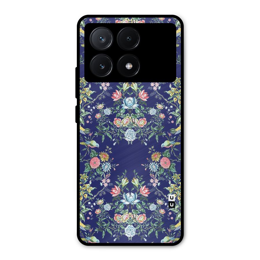 Little Flowers Pattern Metal Back Case for Poco X6 Pro