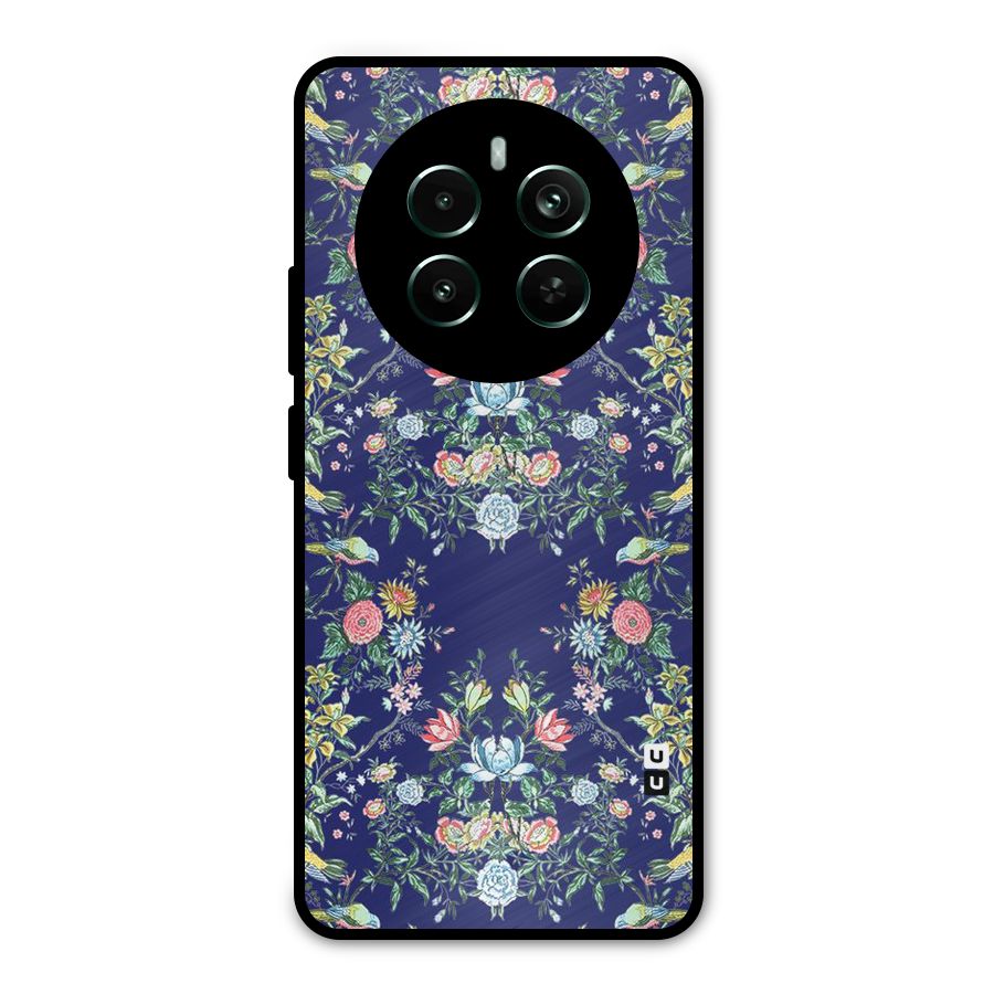 Little Flowers Pattern Metal Back Case for Realme 12 Pro Plus