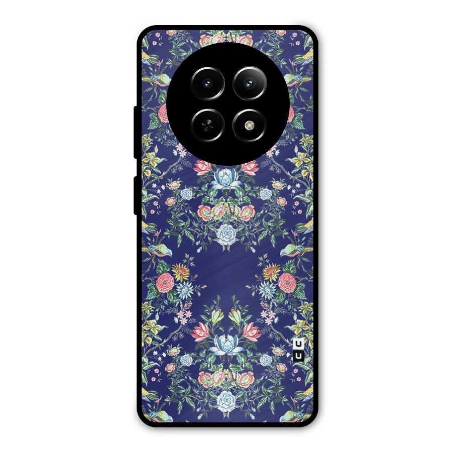 Little Flowers Pattern Metal Back Case for Realme 12x 5G