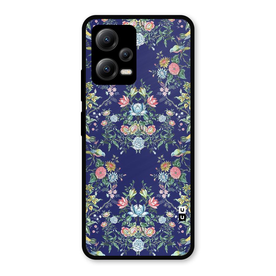 Little Flowers Pattern Metal Back Case for Redmi Note 12 5G