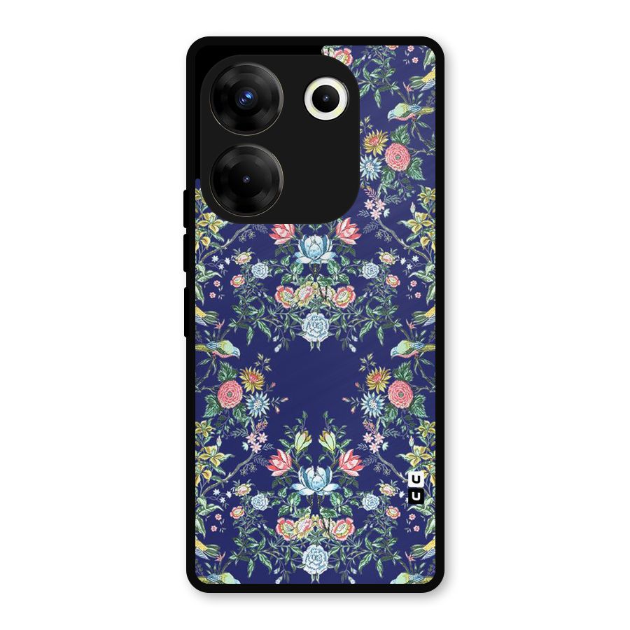 Little Flowers Pattern Metal Back Case for Tecno Camon 20