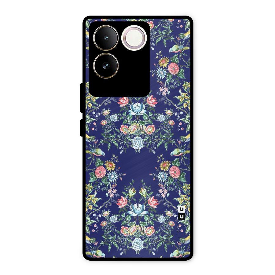 Little Flowers Pattern Metal Back Case for Vivo T2 Pro