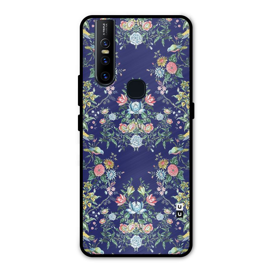 Little Flowers Pattern Metal Back Case for Vivo V15