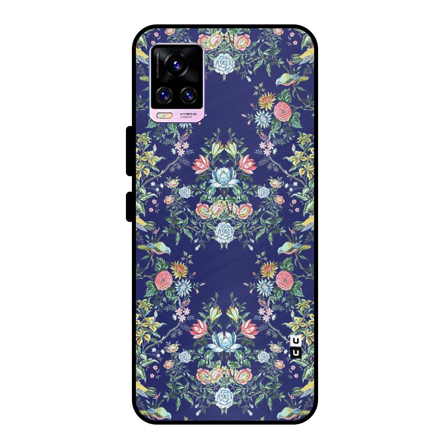 Little Flowers Pattern Metal Back Case for Vivo V20 Pro