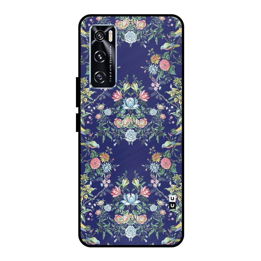 Little Flowers Pattern Metal Back Case for Vivo V20 SE