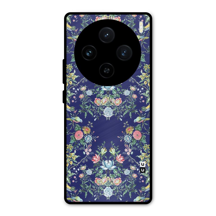 Little Flowers Pattern Metal Back Case for Vivo X100