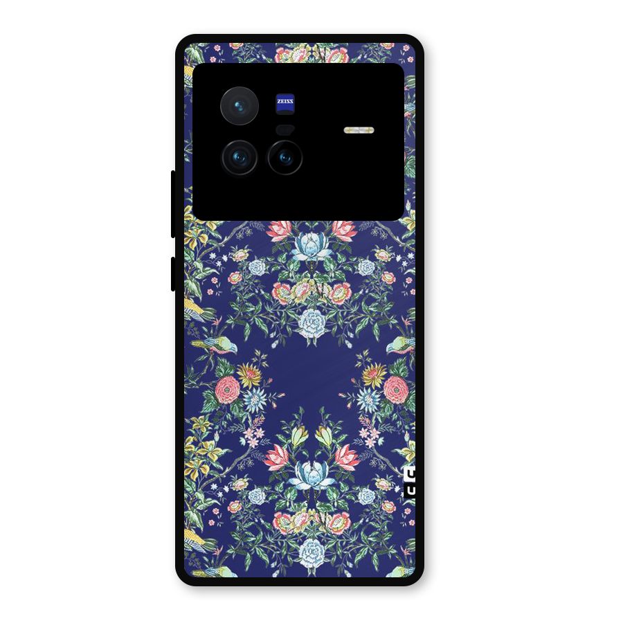 Little Flowers Pattern Metal Back Case for Vivo X80