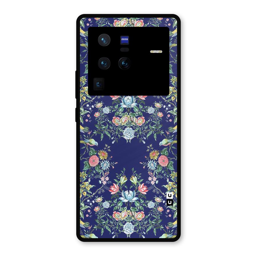 Little Flowers Pattern Metal Back Case for Vivo X80 Pro