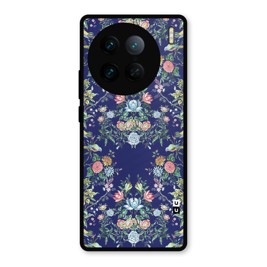 Little Flowers Pattern Metal Back Case for Vivo X90 Pro