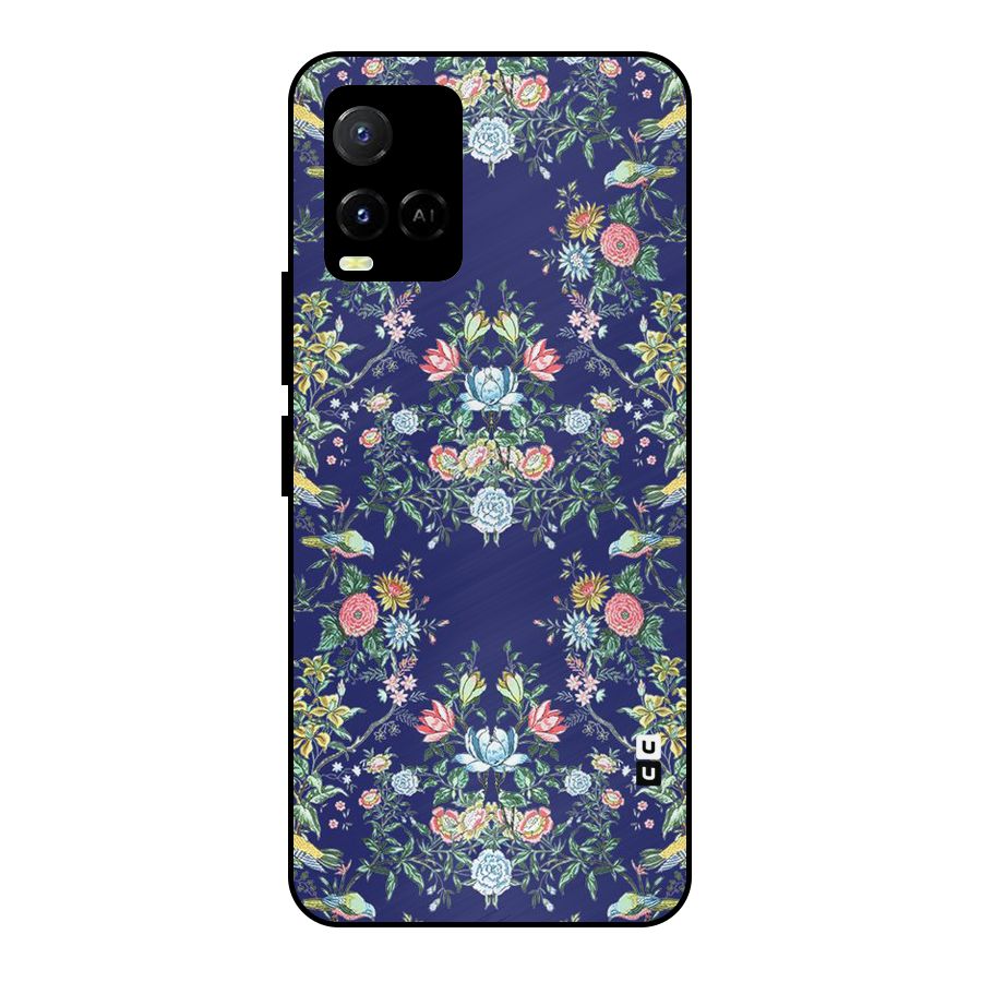 Little Flowers Pattern Metal Back Case for Vivo Y21T