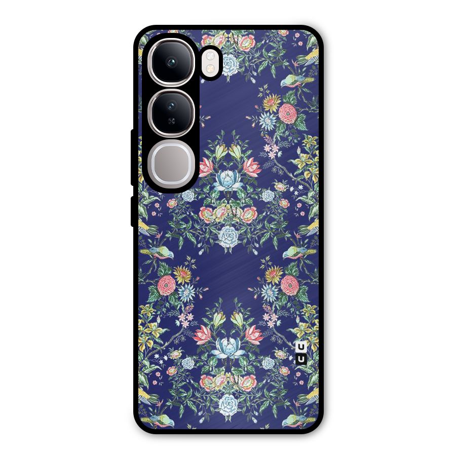 Little Flowers Pattern Metal Back Case for Vivo Y300