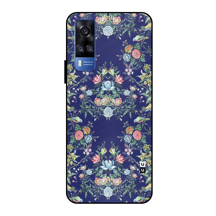 Little Flowers Pattern Metal Back Case for Vivo Y51