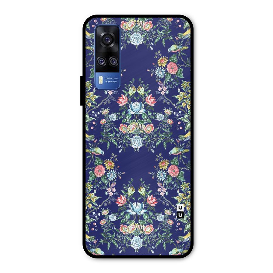 Little Flowers Pattern Metal Back Case for Vivo Y51A