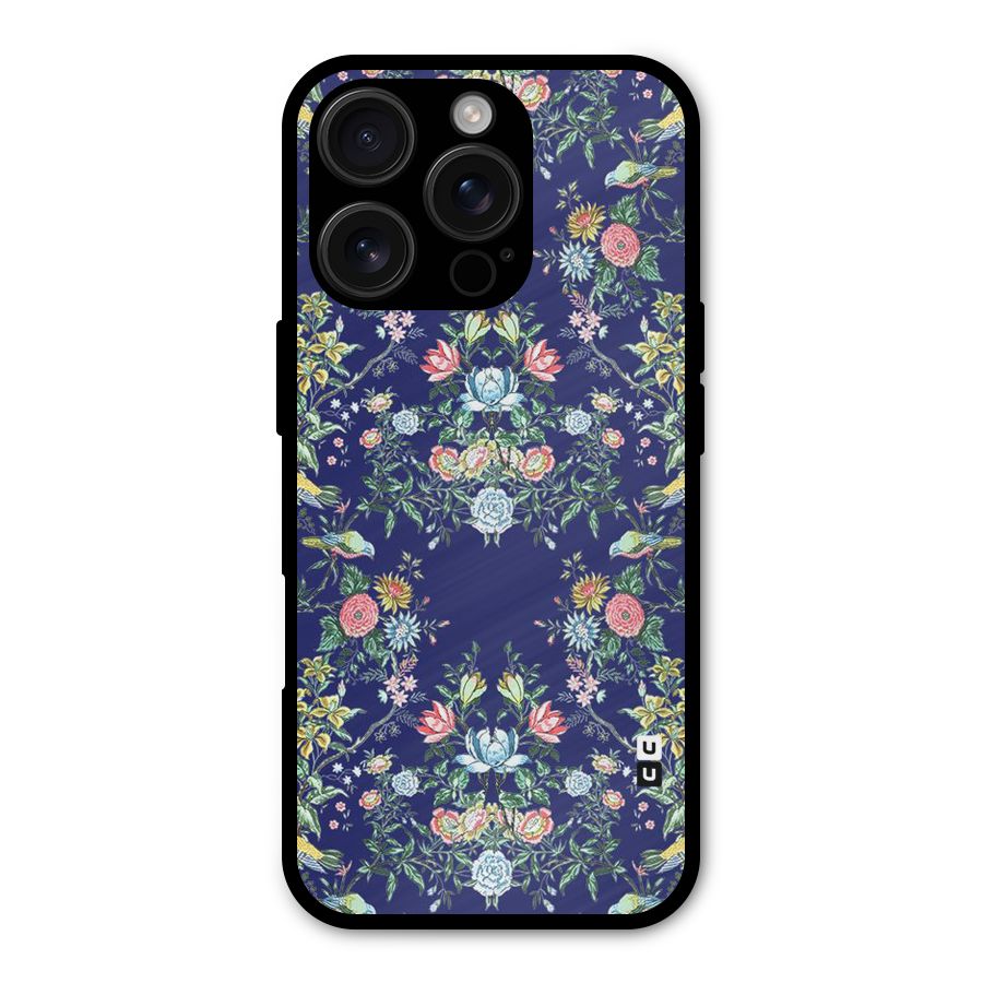 Little Flowers Pattern Metal Back Case for iPhone 16 Pro