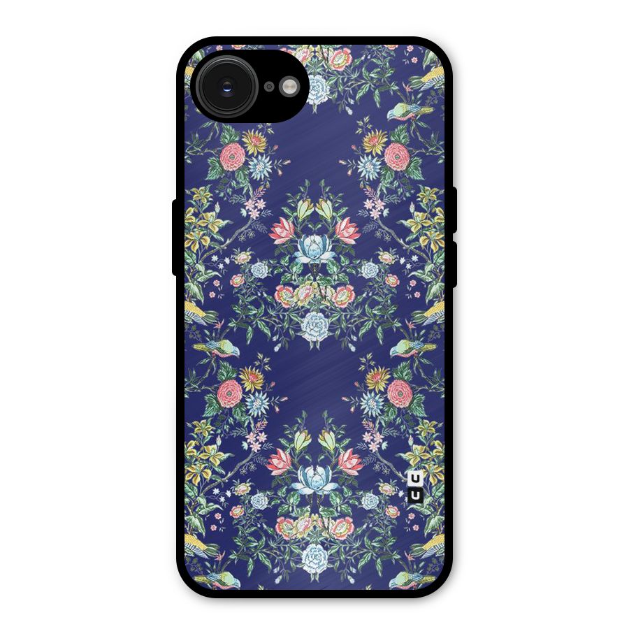 Little Flowers Pattern Metal Back Case for iPhone 16e