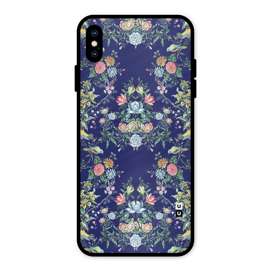 Little Flowers Pattern Metal Back Case for iPhone XS Max