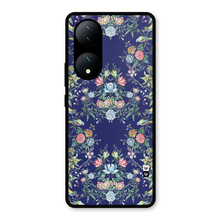 Little Flowers Pattern Metal Back Case for iQOO Z7s