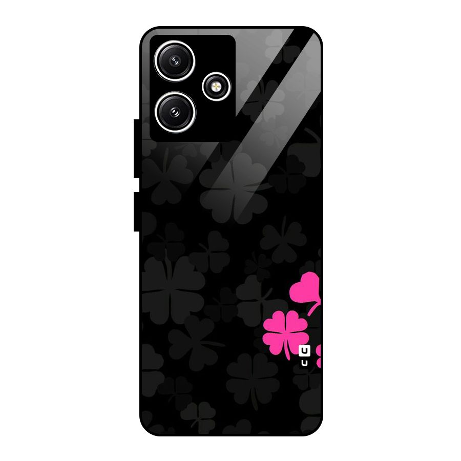 Little Pink Flower Glass Back Case for Poco M6 Pro