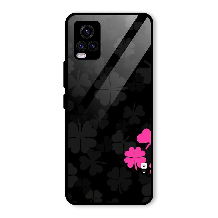 Little Pink Flower Glass Back Case for Vivo V20 2021