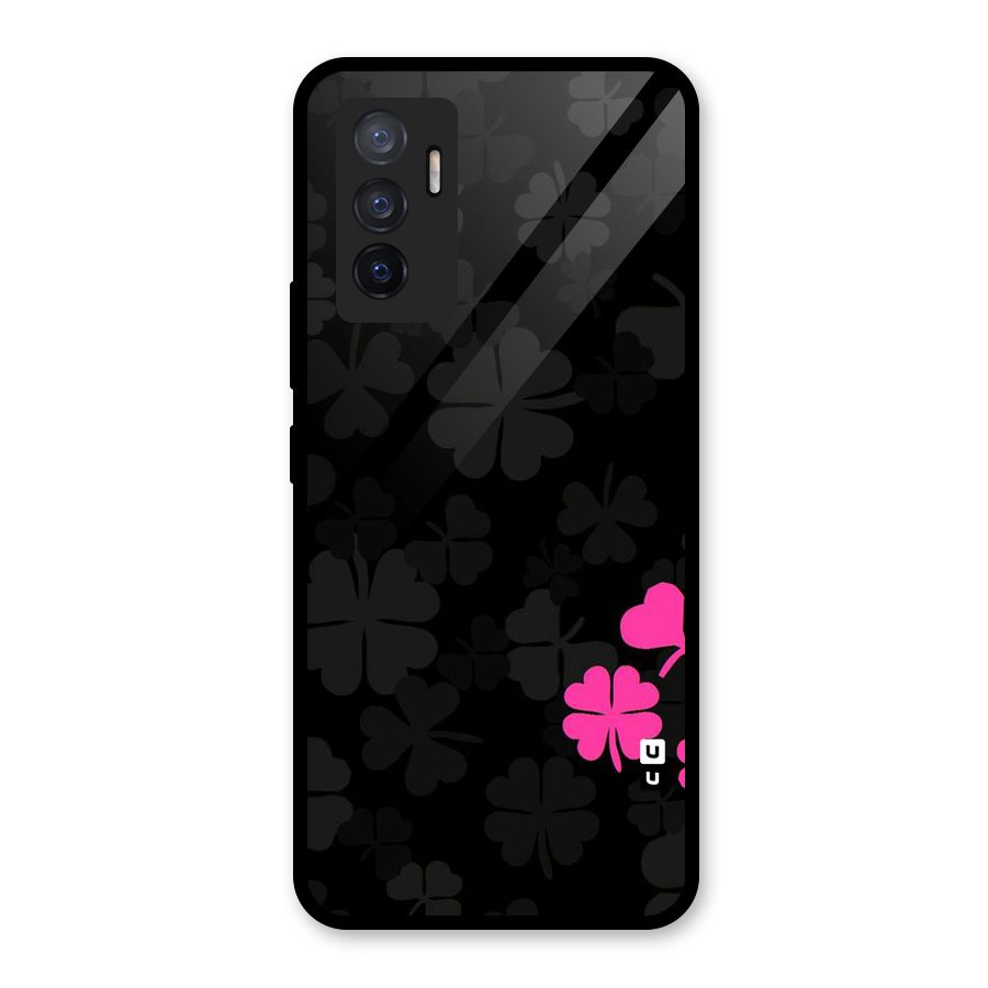 Little Pink Flower Glass Back Case for Vivo V23e
