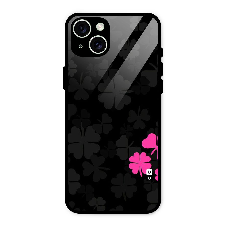 Little Pink Flower Glass Back Case for iPhone 15 Plus