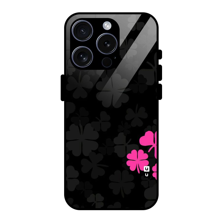 Little Pink Flower Glass Back Case for iPhone 15 Pro
