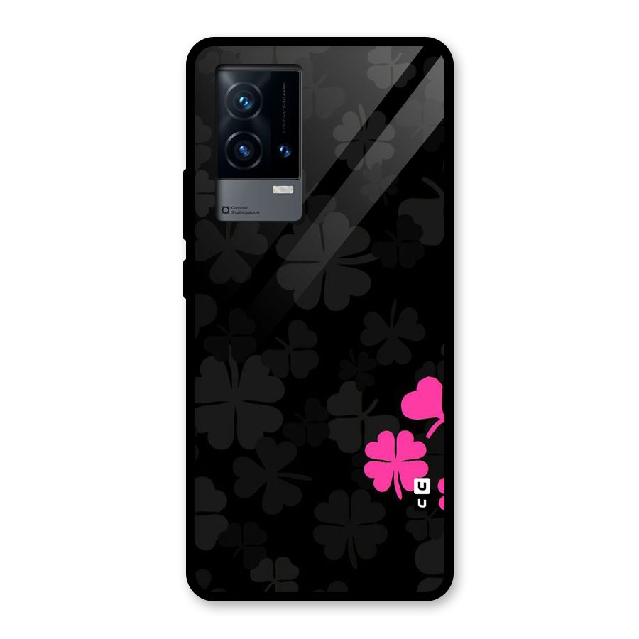 Little Pink Flower Glass Back Case for iQOO 9 5G