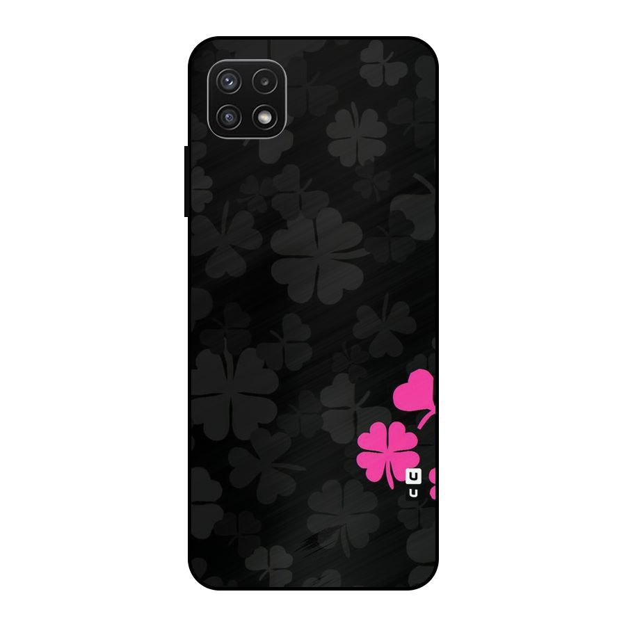 Little Pink Flower Metal Back Case for Galaxy A22 5G