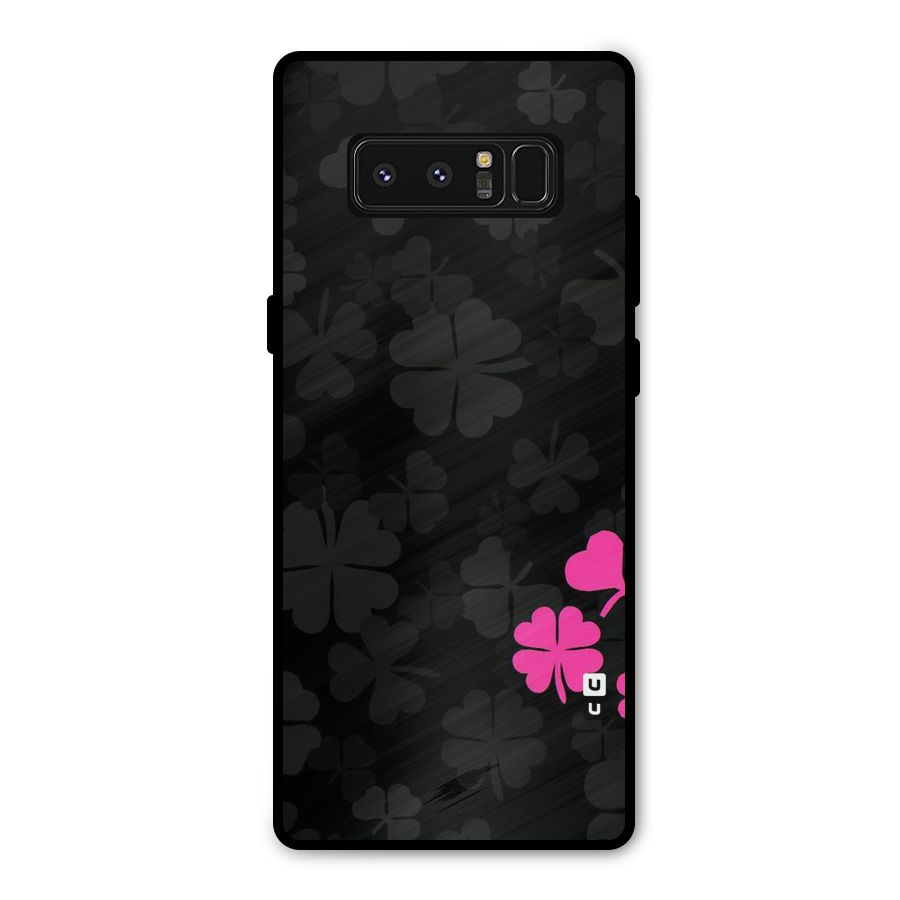 Little Pink Flower Metal Back Case for Galaxy Note 8
