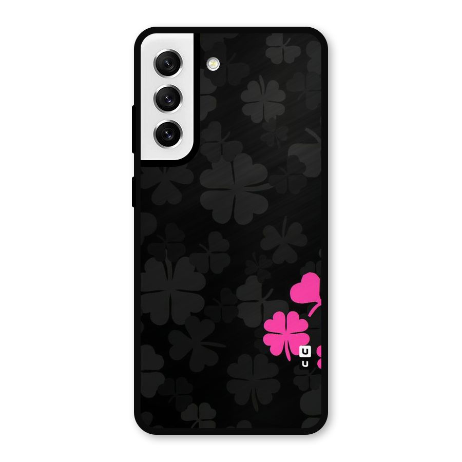Little Pink Flower Metal Back Case for Galaxy S21 FE 5G