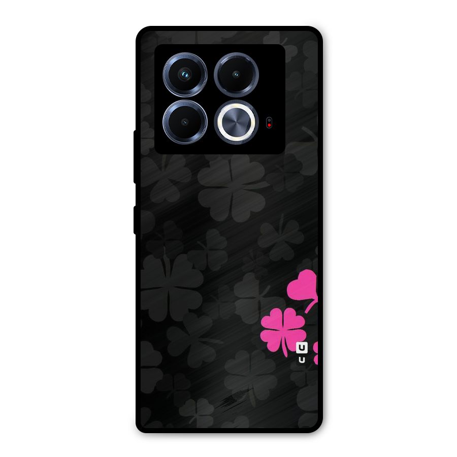 Little Pink Flower Metal Back Case for Infinix Note 40 5G