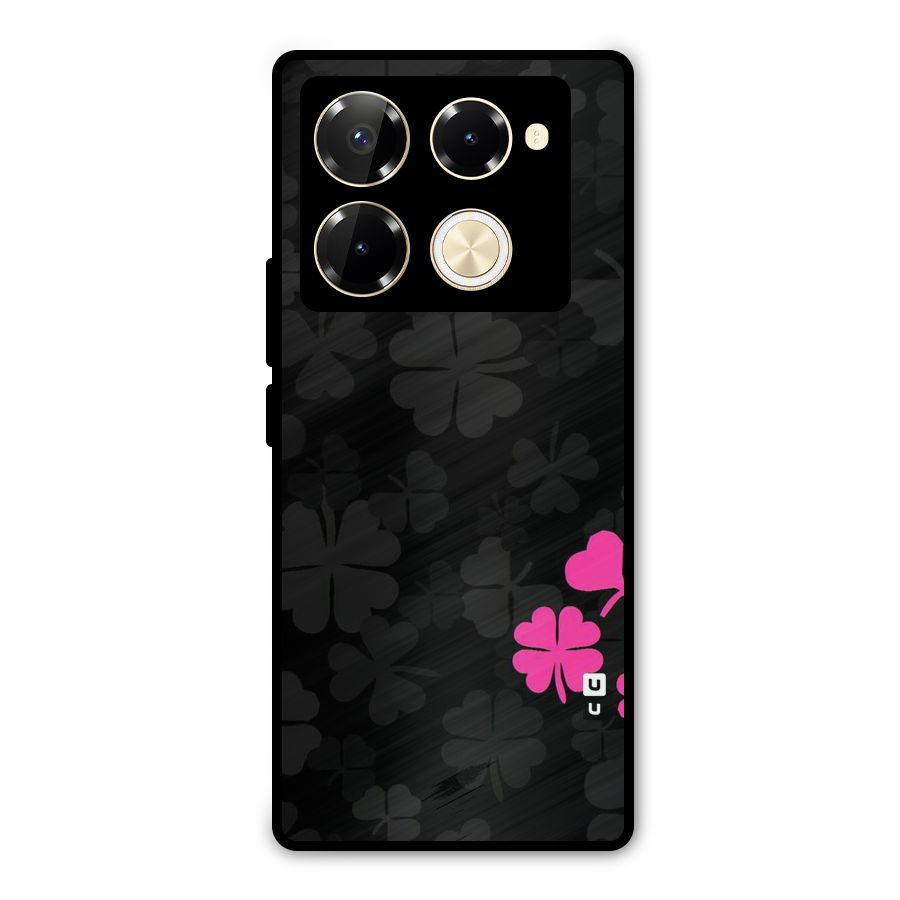 Little Pink Flower Metal Back Case for Infinix Note 40 Pro