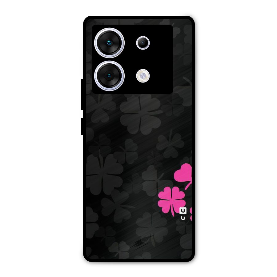 Little Pink Flower Metal Back Case for Infinix Zero 30 5G
