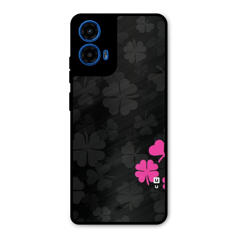 Little Pink Flower Metal Back Case for Moto G45
