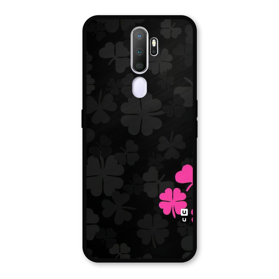 Little Pink Flower Metal Back Case for Oppo A9 (2020)