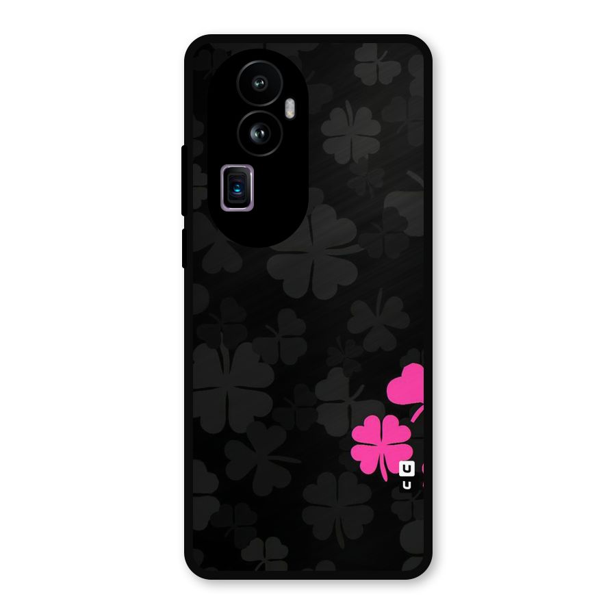 Little Pink Flower Metal Back Case for Oppo Reno10 Pro Plus