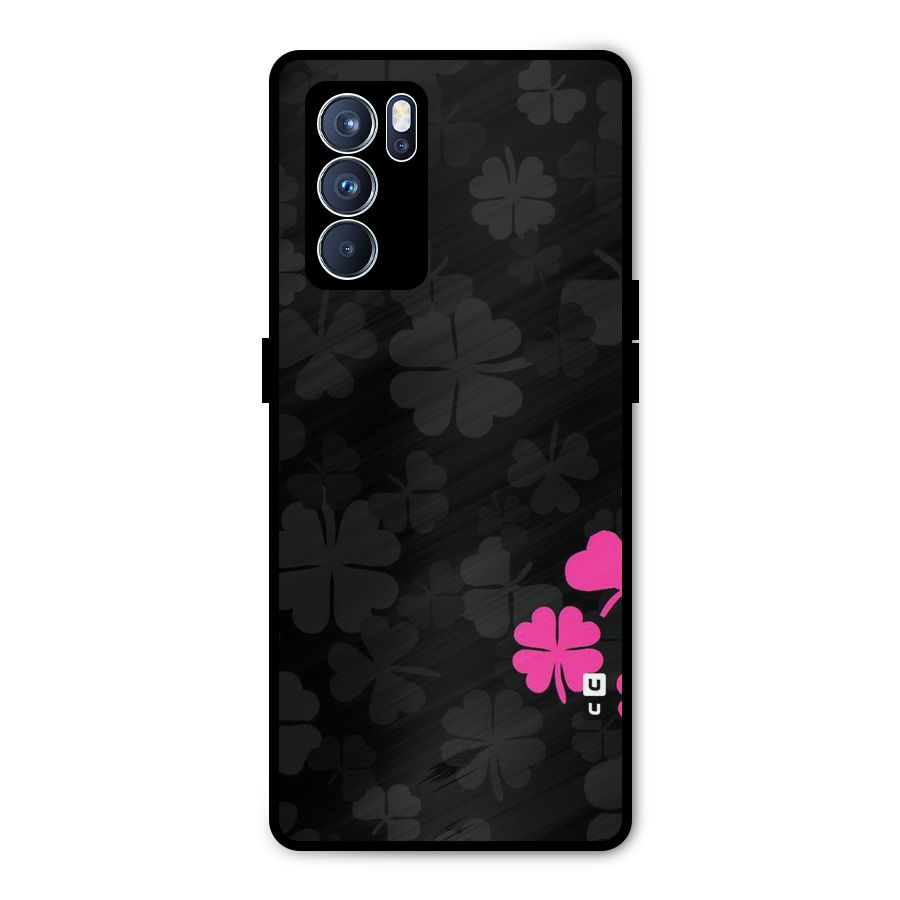 Little Pink Flower Metal Back Case for Oppo Reno6 Pro 5G