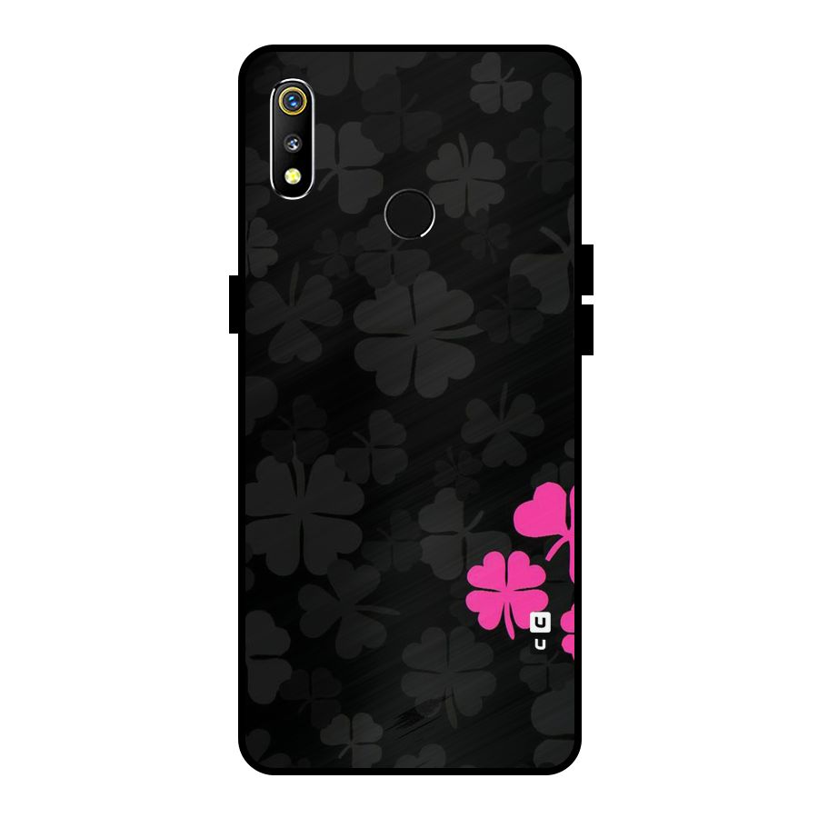 Little Pink Flower Metal Back Case for Realme 3