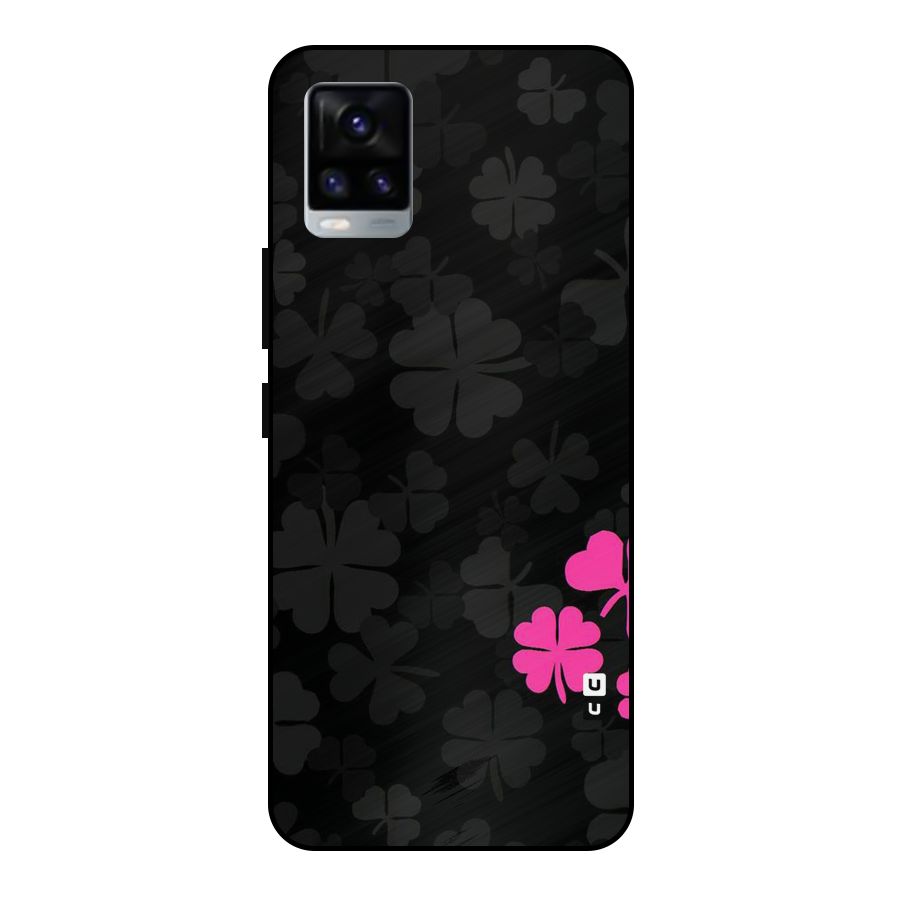 Little Pink Flower Metal Back Case for Vivo V20