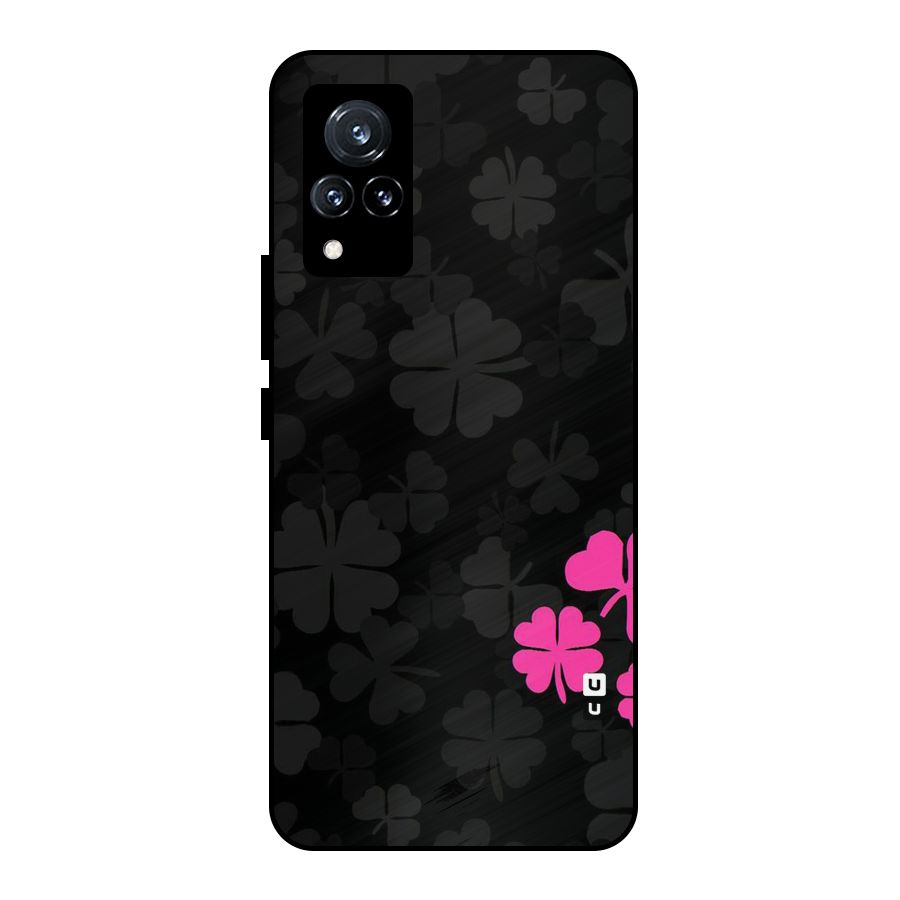 Little Pink Flower Metal Back Case for Vivo V21 5G