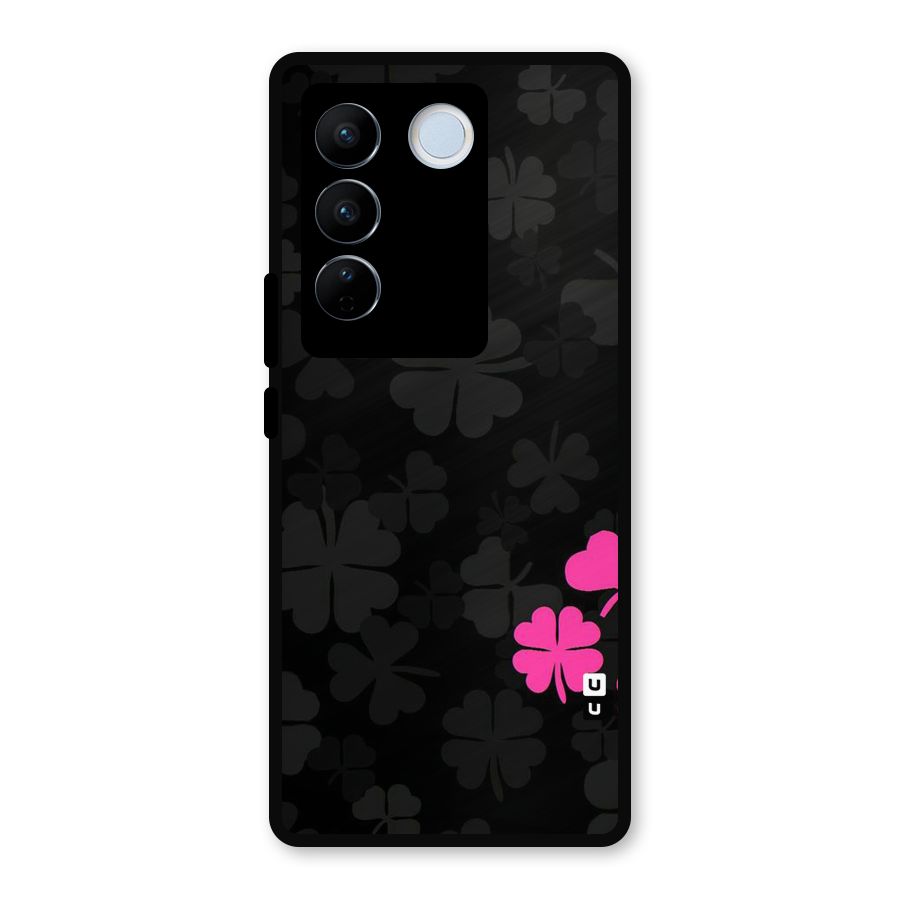 Little Pink Flower Metal Back Case for Vivo V27