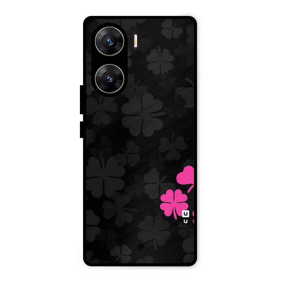 Little Pink Flower Metal Back Case for Vivo V29e