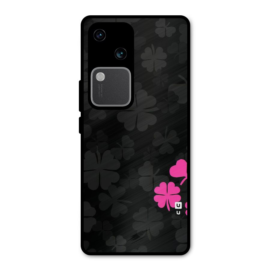 Little Pink Flower Metal Back Case for Vivo V30