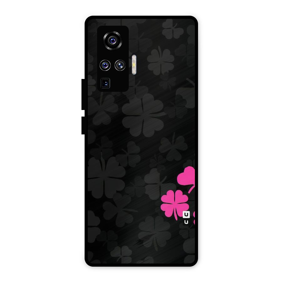 Little Pink Flower Metal Back Case for Vivo X50 Pro