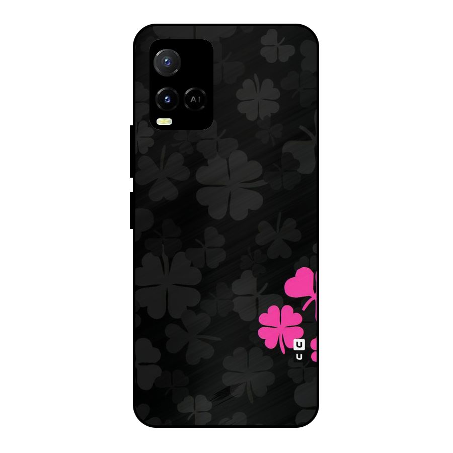 Little Pink Flower Metal Back Case for Vivo Y21T