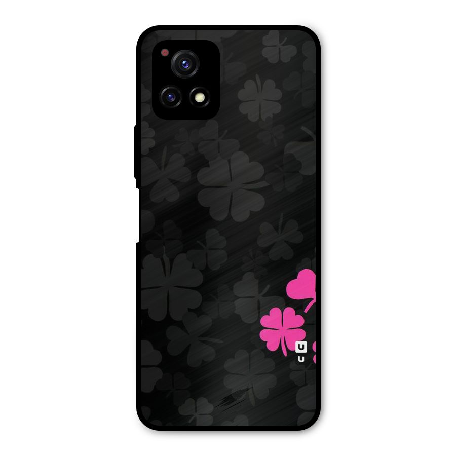 Little Pink Flower Metal Back Case for Vivo Y72 5G