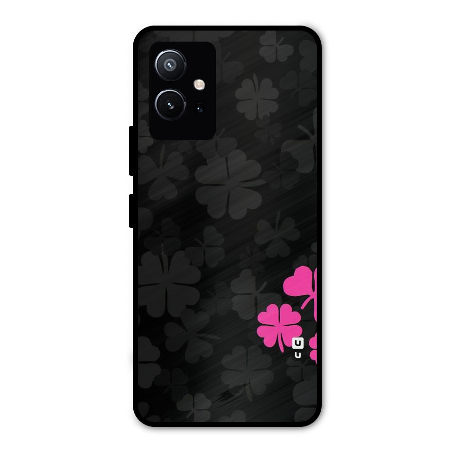 Little Pink Flower Metal Back Case for Vivo Y75 5G