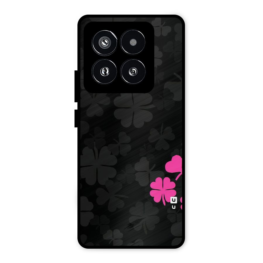 Little Pink Flower Metal Back Case for Xiaomi 14 Pro
