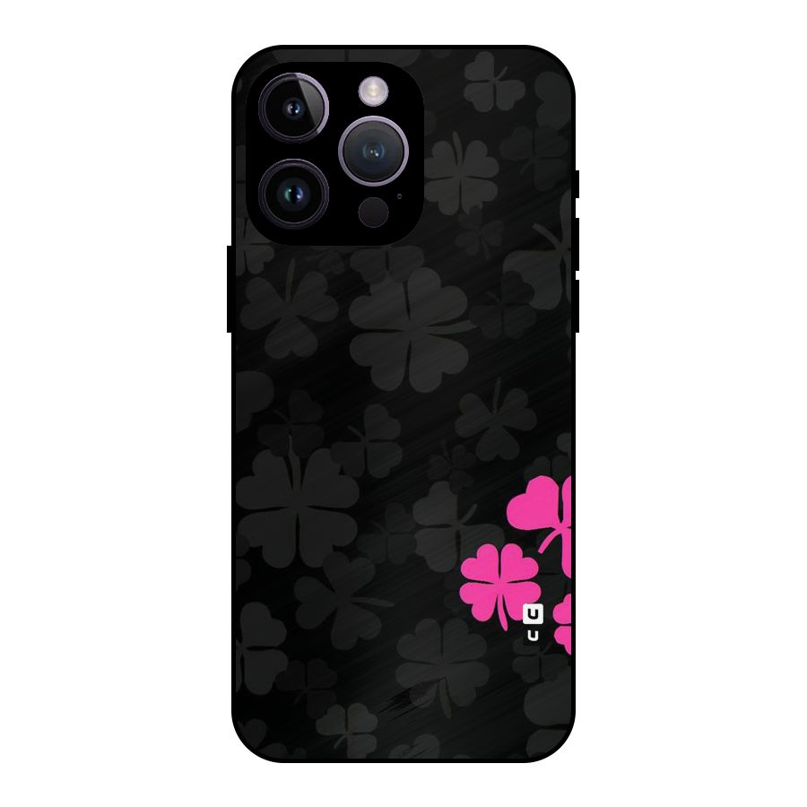 Little Pink Flower Metal Back Case for iPhone 14 Pro Max